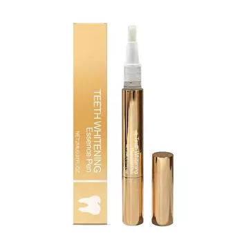 Ручка для отбеливания зубов уменьшает пятна, осветляет и защищает эмаль. Портативная отбеливающая ручка для ухода за полостью рта, 2 мл One Size золотой