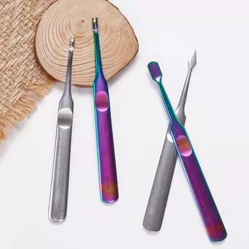 Ручка для пилочки для ногтей, высокая нескользящая твердость, вогнутая антикоррозийная ручка, удобные отшелушивающие ножницы для кутикулы с интегрированным формованием A