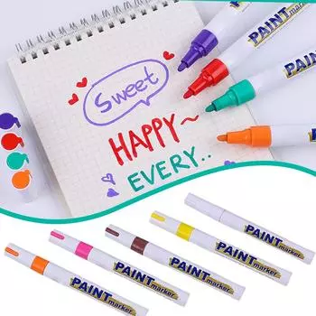 Ручка для подкраски автомобильной краски Ручки для подкраски Маркеры Масляная резиновая автокраска для шин Карандаш для компакт-дисков с металлической перманентной краской Маркер для граффити