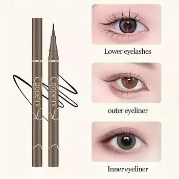 Ручка для подводки глаз, черная быстросохнущая подводка для глаз, четырехцветная водостойкая подводка для макияжа глаз прохладный черный