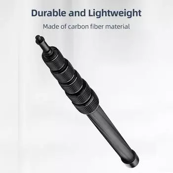 Ручка для портативного микрофона. 6-секционная выдвижная штанга для микрофона. Штанга из углеродного волокна для микрофонов. 5-Section