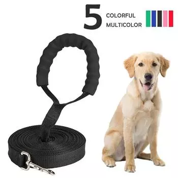 Ручка для поводка для питомца, поводок для дрессировки собак, длинный поводок для собак, удобная веревка для маленьких, средних и больших собак, шлейка для собак Chien S-1.2M розовый