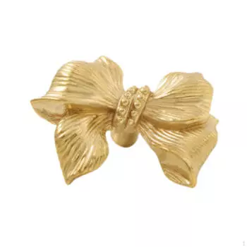 Ручка для ящика в виде лука, винтажная латунная дверная ручка для шкафа в гостиной золотой