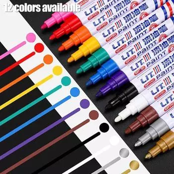 Ручка для ремонта царапин на автомобиле, быстросохнущая ручка для подкраски, водонепроницаемый маркер для колес и шин, маркеры для удаления царапин на автомобиле, ручки для покраски чёрный