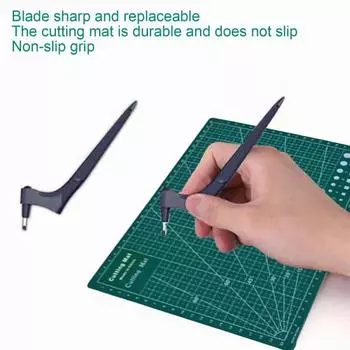 Ручка для резки поделок с 3 вращающимися на разные углы лезвиями Эргономичный дизайн Компактный дизайн синий