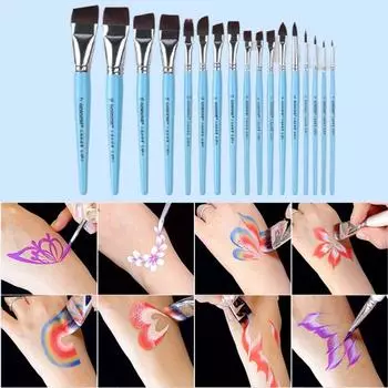 Ручка для рисования на теле, многофункциональный набор кистей для рисования, наборы акварельных кистей, кисть для рисования pink-7pcs