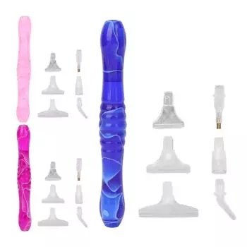 Ручка для рисования стразами, портативная ручка для дизайна ногтей, ручка-сверло со сменным наконечником Pink