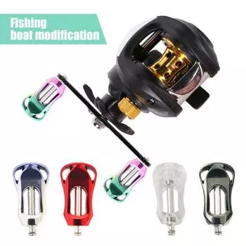 Ручка для рыболовной катушки Легкая мини сверхмощная металлическая ручка с двойным подшипником Ручка для спиннинговой катушки с приманкой Сменная ручка для рыбалки чистый