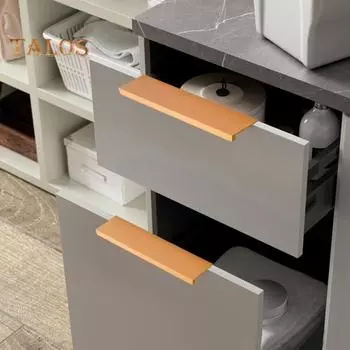 Ручка для шкафа, фурнитура для кухонного шкафа, прочная конструкция, устойчивая к ржавчине, простая установка, тяга для крепления края шкафа с винтами 12cm