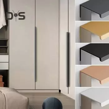 Ручка для шкафа, фурнитура для кухонного шкафа, прочная конструкция, устойчивая к ржавчине, простая установка, тяга для крепления края шкафа с винтами 12cm