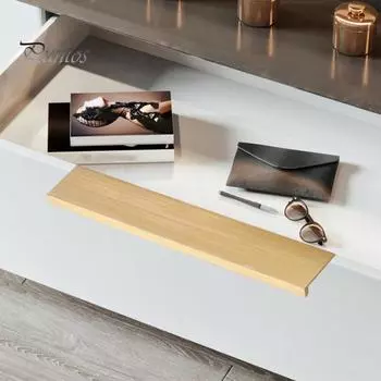 Ручка для шкафа, фурнитура для кухонного шкафа, прочная конструкция, устойчивая к ржавчине, простая установка, тяга для крепления края шкафа с винтами 12cm