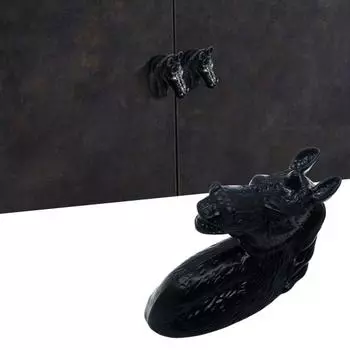 Ручка для шкафа, креативная высокопрочная цинковая голова лошади, мебельная ручка ящика бронзовый/кофейный