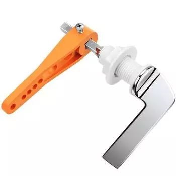 Ручка для смыва унитаза, универсальная, подходит для унитаза, ручка бачка, хром, металл 1