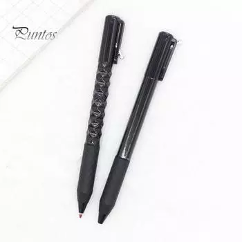 Ручка для снятия стресса с мягким покрытием для письма, ручка для снятия стресса, быстросохнущие чернила, прочная конструкция, ручка-непоседа чёрный