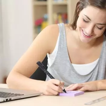 Ручка для снятия стресса с мягким покрытием для письма и быстросохнущими чернилами чёрный