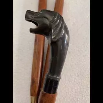 Ручка для собак с цельной головкой, трость для ходьбы, ручная работа, деревянные трости