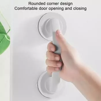 Ручка для стеклянной двери, грузоподъемность 10 кг, надежное сцепление, простая установка, универсальная присоска, ручка для раздвижной двери в ванную комнату белый