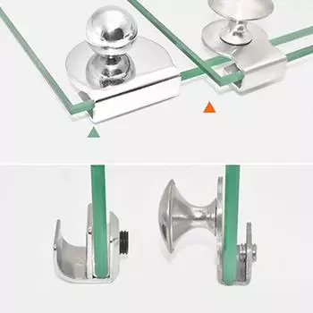 Ручка для стеклянной двери из нержавеющей стали без перфорации / зажим / клипса для стеклянной двери офиса, высококачественные бытовые принадлежности, домашние инструменты C