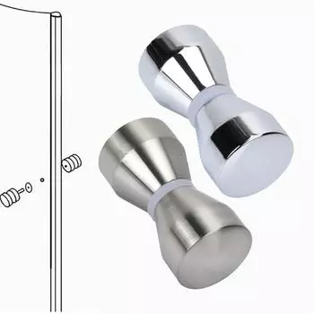 Ручка для стеклянной двери Ручка для душевой двери Ручка для винного шкафа Одноотверстие Алюминиевый сплав Цилиндрическая ручка для двери ванной Фурнитура