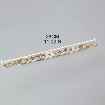 Ручка для сумки цепь DIY акриловая смола ремень для сумки на плечо замена кошелька 28 см бежевый