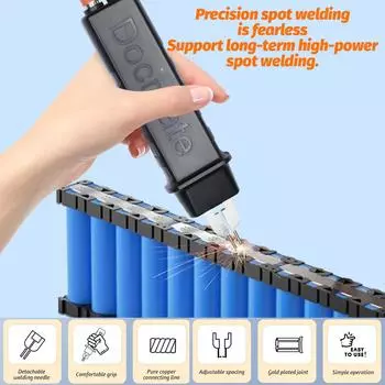 Ручка для точечной сварки 1500A Интегрированный ручной аппарат для точечной сварки с автоматическим триггером для аккумулятора 18650 Мини-триггер для точечной сварки Circular interface