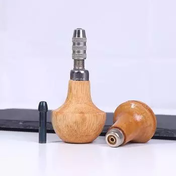 Ручка для ювелирных изделий, тиски для штифтов, деревянная ручка с патроном, сверлильный инструмент as the picture