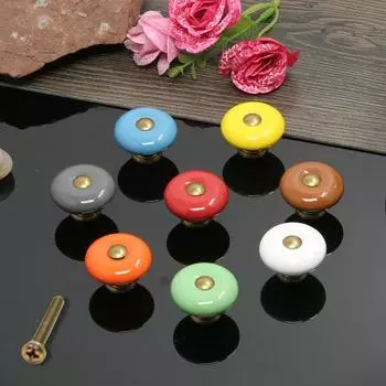 Ручка для выдвижения ящика, одно отверстие, широкое применение, керамическая, устойчивая к царапинам ручка для шкафа, ручка для кухни белый