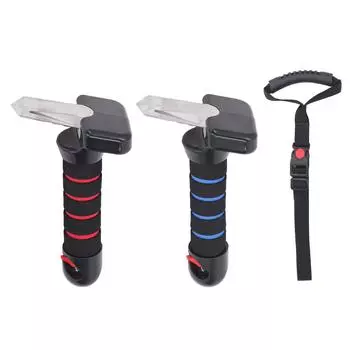 Ручка двери автомобиля 3 в 1 с резаком для ремня безопасности и стеклоподъемником, с высокой несущей способностью, нескользящая ручка Blue