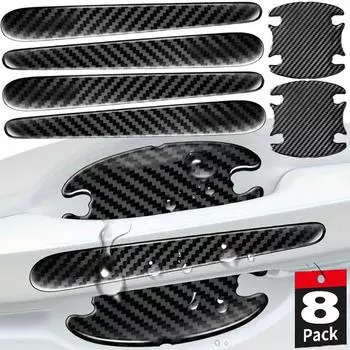 Ручка двери автомобиля, чаша, защитные наклейки от царапин, защитная наклейка из углеродного волокна, наклейка на ручку автомобиля, Защитная полоса от столкновений