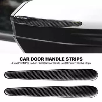 Ручка двери автомобиля, чаша, защитные наклейки от царапин, защитная наклейка из углеродного волокна, наклейка на ручку автомобиля, Защитная полоса от столкновений