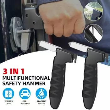 Ручка двери автомобиля, подлокотник, аварийный молоток для аварийного выхода из разбитого окна с противоскользящим резиновым чехлом, эргономичная поддержка, поручень, трость, помощь