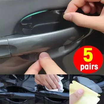 Ручка двери автомобиля, прозрачная защитная наклейка, чаша для двери автомобиля, защита от царапин и столкновений, невидимая защитная пленка, наклейка