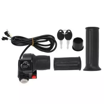 Ручка газа для электрического велосипеда, 4 лампы, полуфиксатор, поворотная ручка газа с ключами для модифицированного интерфейса SM для 48 В велосипеда