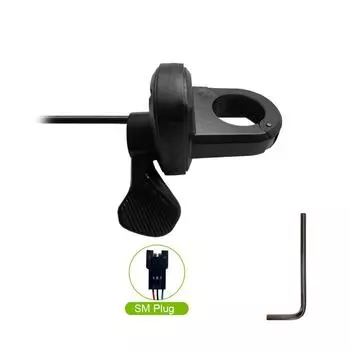 Ручка газа под большой палец с 3-контактным разъемом SM для электровелосипеда, электросамоката 12 В 24 В 36 В 48 В 60 В 72 В