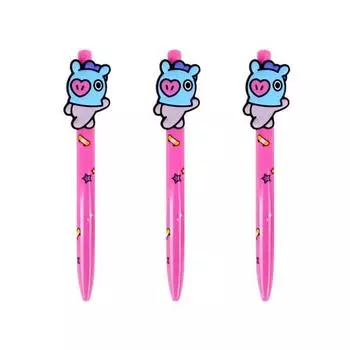 Ручка гелевая Line Friends BT21 Fig 0,5мм, сетка, 3 шт.