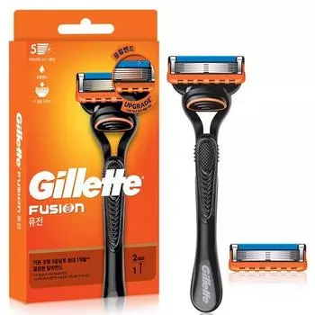 Ручка Gillette 2024 Fusion Manual + набор лезвий для бритвы 2 шт, 1 набор, корейское лезвие для бритвы