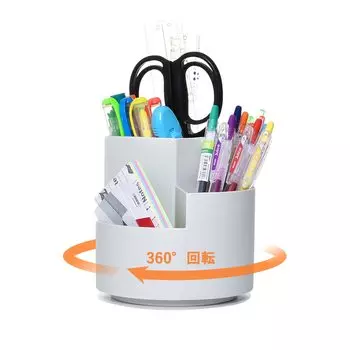 Ручка Homdolaser Pen 360 Degree Pen Большая ручка 3 Greed Classification Pen Вращающаяся ручка Classification Настольное хранилище для небольшого домашнего хранилища Серый