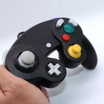 Ручка игровой консоли NGC Одноточечная трехточечная ручка NGC синий черный и белый серебристый GameCube