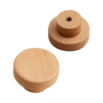 Ручка из цельного дерева с одним отверстием, липкая, без проколов, для дверцы шкафа с мультяшным рисунком, для ящика шкафа в детской комнате. One Size коричневый