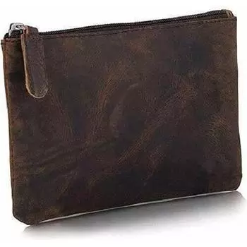 Ручка из натуральной кожи, кисть для карандашей, косметичка для рук, косметичка, сумка для туалетных принадлежностей для женщин коричневый