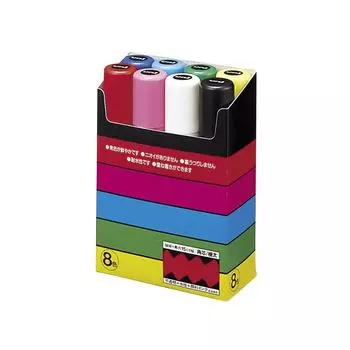 Ручка-карандаш Mitsubishi Posca Extra Thick Square Grid 8 цветов PC17K8C на водной основе
