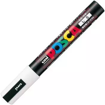 Ручка-карандаш Mitsubishi Posca Medium Point Round Core белая 10 шт. на водной основе PC5M.1