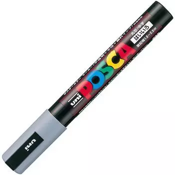 Ручка-карандаш Mitsubishi Posca Medium Point Round Core серая 10 шт. на водной основе PC5M.37 серый