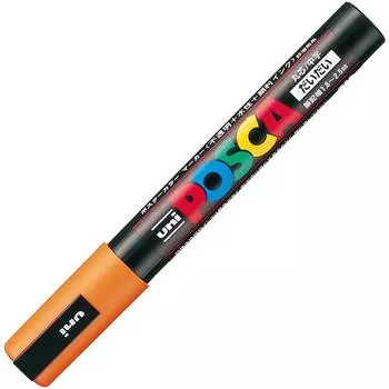 Ручка-карандаш Mitsubishi Posca Medium Point Round Core Orange 10 шт. на водной основе PC5M.4 оранжевый