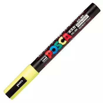 Ручка-карандаш Mitsubishi Posca с тонким кончиком и круглым стержнем, пастельно-желтая, 10 шт., на водной основе, PC3MP.2 пастельный желтый