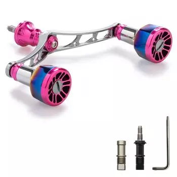 Ручка катушки HEIGHTEN 110 мм 98 мм для Shimano DAIWA General Spinning Reel Arch Engine (Розовый и бронзовый) (115)