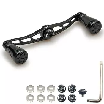 Ручка катушки HEIGHTEN 115 мм для универсальной мультипликаторной катушки Shimano Daiwa Abu Garcia серии Pillar (черный) (160) чёрный