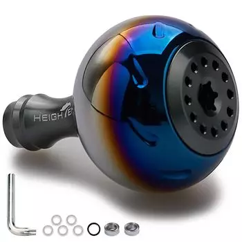 Ручка катушки HEIGHTEN 30 мм для Shimano Daiwa общего назначения, тип Aurora, серия, серый, 14,5 г (Шимано А) (Дайва С) (Темный 22СТЕЛЛА/23AIRITY) (983)