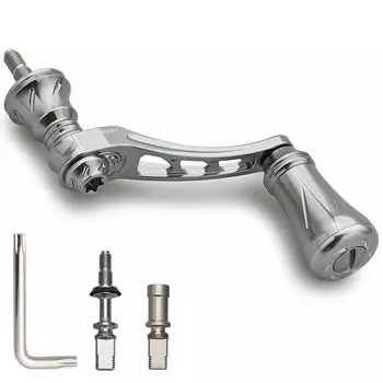 Ручка катушки HEIGHTEN 45-50 мм с алюминиевой ручкой 19 мм, карбоновая ручка 21 мм для универсальной спиннинговой катушки Shimano Daiwa серии Arch (Бронзовый) (877)