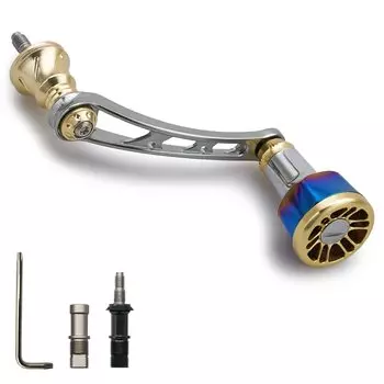 Ручка катушки HEIGHTEN 56 мм для универсальной спиннинговой катушки SHIMANO DAIWA Arch Engine (Золото и бронза) (263)